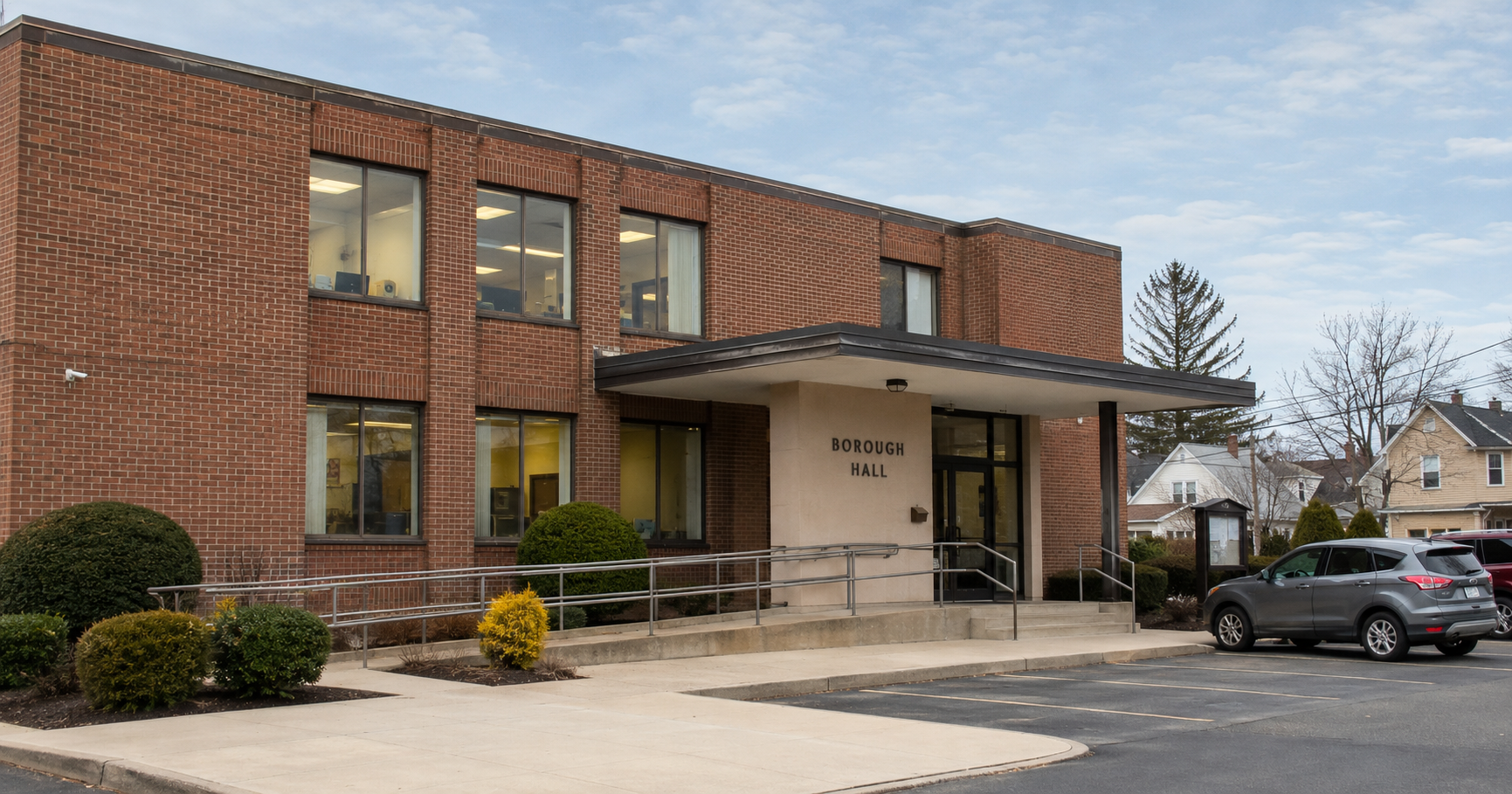 North Jersey borough hall building housing municipal offices and IT systems.
